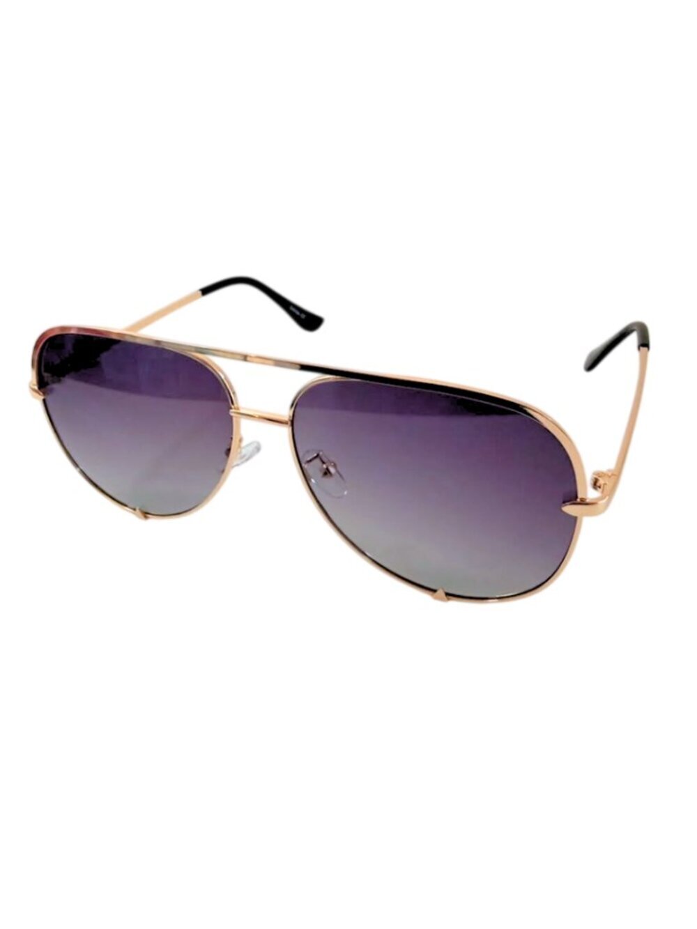 Classic Aviator Sunglasses – Gold Metal Frame | Purple Gradient Lenses UV400